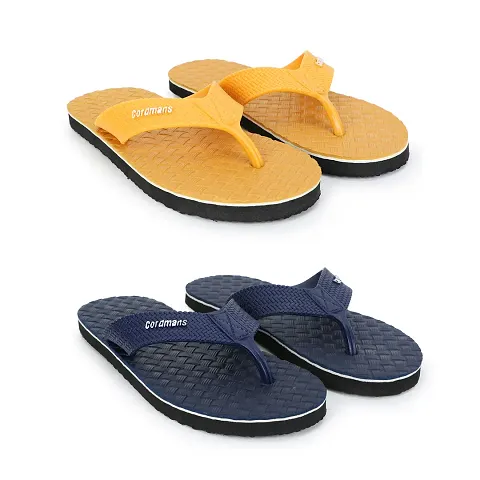 Trendy Green EVA Slippers For Men pack of 2