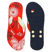 Trendy Red Printed EVA Slippers For Women-thumb1