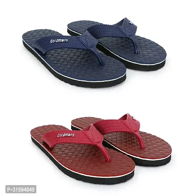 Trendy Multicoloured EVA Slippers For Men Pack Of 2