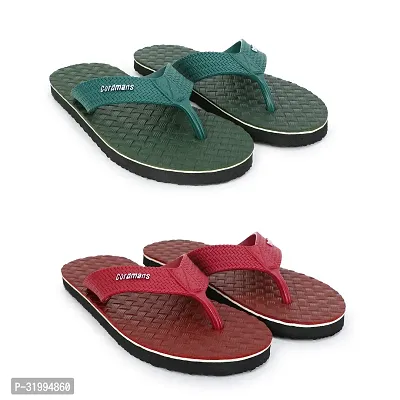 Trendy Multicoloured EVA Slippers For Men Pack Of 2-thumb0