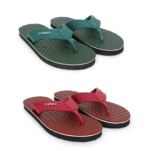 Stylish Trendy Green EVA Slippers For Men pack of 2