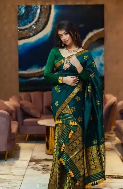 Trendy Poly Silk Sarees With Blouse Piece