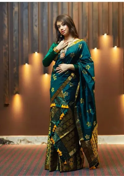 Trendy Poly Silk Sarees With Blouse Piece