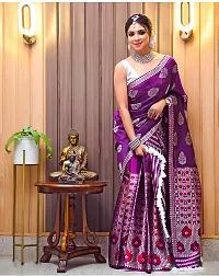 Fancy Poly Silk Saree With Blouse Piece For Women-thumb2