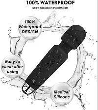 echargeable Body Massager for Women and Men / Handheld Waterproof Vibrate Wand Massage Machine with 20 Vibration Modes - 8 Speeds, Battery Powered, Full Body-thumb3