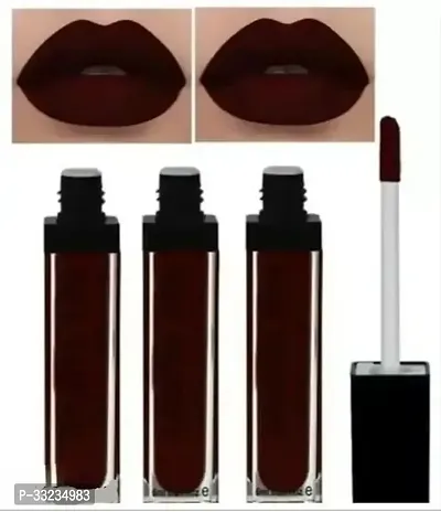 FLEETO Matte Me Liquid Maroon Lipstick Pack Of 3-thumb0