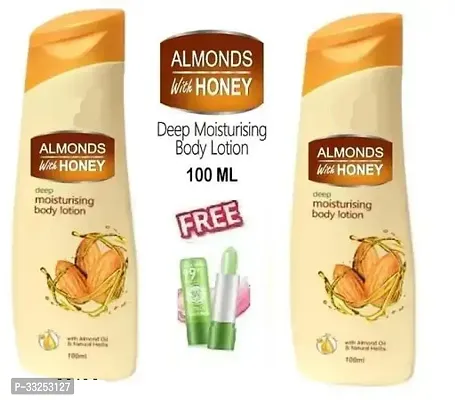 Honey Almond 100ml Pack of 2-And Free Alovera Lip Balm-1pc-thumb0