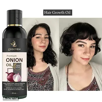 Anti hair fall and Fast Hair growth Red Onion Hair oil with 18 Herbs Essential Oil for hair care ONION HAIR OIL (50ML) (PACK OF 1)-thumb0