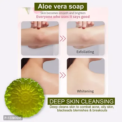 Exfoliating Aloe Vera Soap - Pack Of 2, 100 Grams Each-thumb2