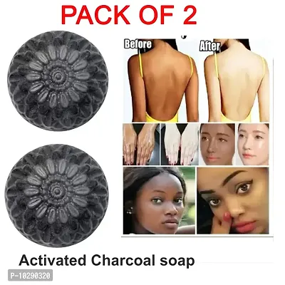 Charcoal Handmade Natural Bath Bar Soap&nbsp;&nbsp;- Pack Of 2, 100 Grams Each