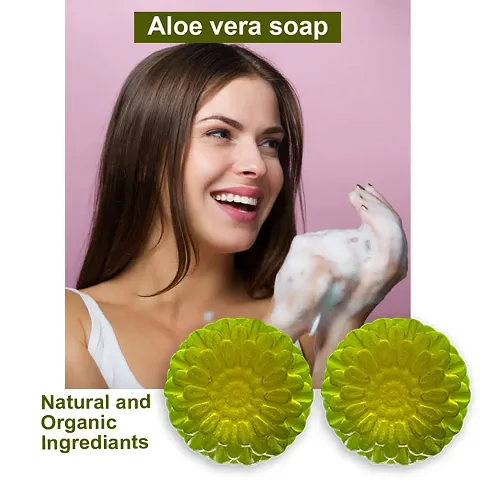 Deep Cleansing Aloe Vera Soap For A Refreshing Bath-100 Grams Each, Multipack