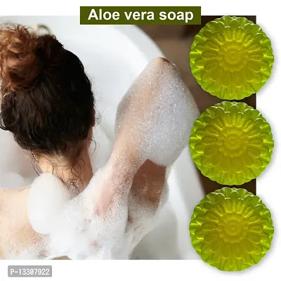 Aloe Vera Soap With Bergamot Essential Oil-100 Grams Each, Pack Of 3-thumb0