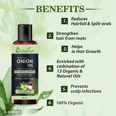 ONION OIL ANTI HAIR LOSS  HAIR GROWTH OIL WITH PURE ARGAN, BLACK SEED OIL IN PUREST FORM VERY EFFECTIVELY CONTROL HAIR LOSS, PROMOTES HAIR GROWTH 50ml-thumb2