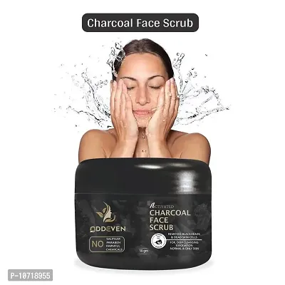 Trendy Charcoal Face Scrub, Skin Whitening Lightening Brightening Scrub For Women And Men-thumb0