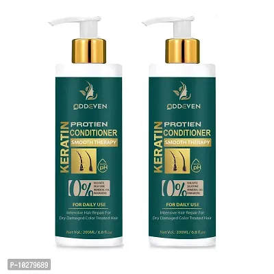 Odd Even Keratin And Argan Oil Smooth Therapy Conditioner- 200 Ml Each, Pack Of 2-thumb0