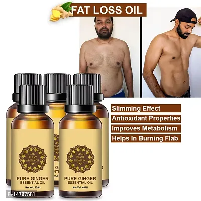 Ginger Essential Oil | Ginger Oil Fat Loss | nbsp;Fat loss fat go slimming weight loss body fitness oil Shaping Solution Shape Up Slimming Oil Fat Burning ,fat go, fat loss, body fitness anti ageing oil Slimming oil (40ML) (PACK OF 5)