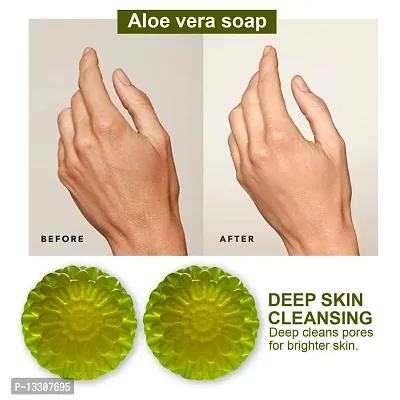 Exfoliating Aloe Vera Soap - Pack Of 2, 100 Grams Each-thumb0