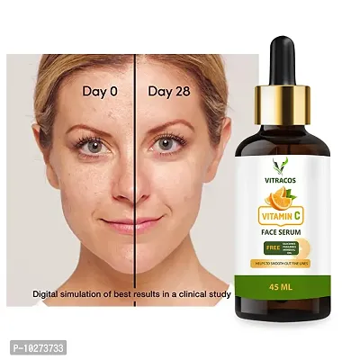 Vitracos Vitamin C Serum For Face With Hyaluronic Acid, Witch Hazel Extract, Grape Seed Extract, Face Pigmentation - 45 Ml []-thumb0