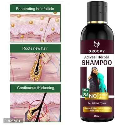 Adivasi Brungamalaka Herbal Hair shampoo - 100% Natural / Organic Hair Growth shampoo for Men and Womens  (100 ml)-thumb0