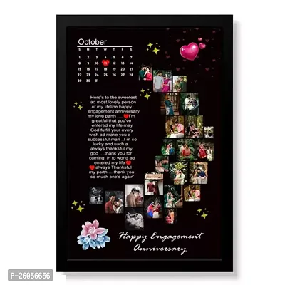 Best Customize Photo Frame For Wedding, Anniversary, Engagement, Birthday Photo Frame With Images 22 And Text (Multicolor) Size12X18 Inch-thumb0