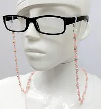 Heddz Light Pink Lightweight Glass Beads & Silver Filigree Spectacle Chain For Women Spectacle Chain Lanyard String for Eyewear Frames, Specs, Glasses, Sunglasses, Goggles and Eyeglasses-thumb1