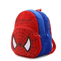 10 L Soft Plush Spiderman Cartoon School Bag for Kids School Nursery Picnic (2-6 Years, Red)-thumb1