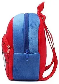 10 L Soft Plush Spiderman Cartoon School Bag for Kids School Nursery Picnic (2-6 Years, Red)-thumb2