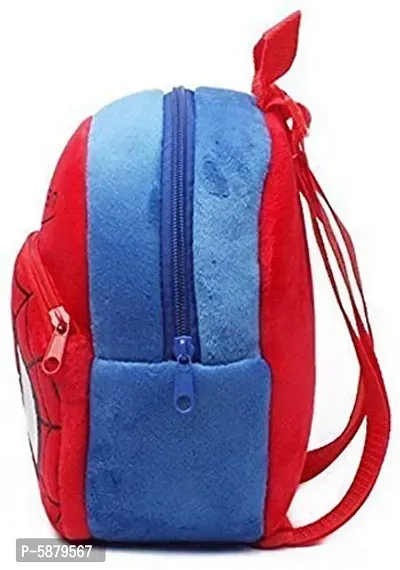 10 L Soft Plush Spiderman Cartoon School Bag for Kids School Nursery Picnic (2-6 Years, Red)-thumb3