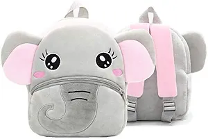 Kids School Bag Soft Plush Backpack Cartoon Bags Mini Travel Bag for Girls & Boys Toddler Female Elephant-thumb2