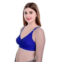 Elegant Cotton Blend Solid Non Padded Seamless Everyday Bras For Women- Pack Of 6-thumb1