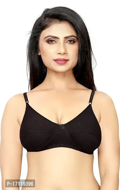 Stylish Multicoloured Cotton Blend Solid Bras For Women- Pack Of 6-thumb2