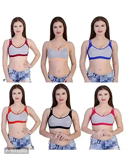 Buy Women And Girls Sports Bra Pack Of 6 Multicolour - 8 Online In India At  Discounted Prices