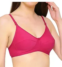 Stylish Multicoloured Cotton Blend Solid Bras For Women- Pack Of 6-thumb2