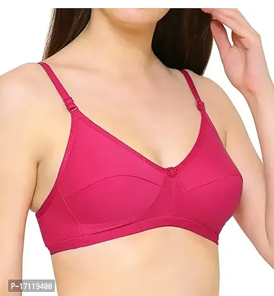 Stylish Multicoloured Cotton Blend Solid Bras For Women- Pack Of 6-thumb3