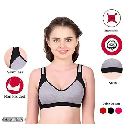 Women And Girls Sports Bra Pack Of 6 Multicolour-thumb2