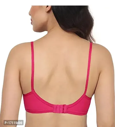 Stylish Multicoloured Cotton Blend Solid Bras For Women- Pack Of 6-thumb4