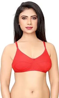 Classic Cotton Blend Solid Non Padded Bras Pack of 6-thumb1