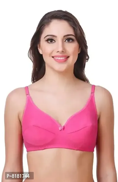 Classic Cotton Hoisery Solid Non Padded Bras Pack of 6-thumb2