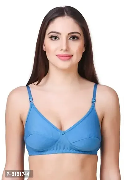 Classic Cotton Hoisery Solid Non Padded Bras Pack of 6-thumb3