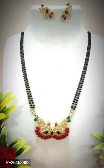 Stylish Black Alloy Pearl Jewellery Set For Women