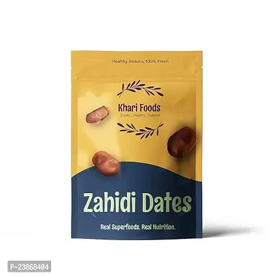 Khari Foods Premium Dried Zahidi Brown Dates, Khajur/Khajoor Dry Fruits, Energy Booster, High Fibre, Soft And Juicy, Healthy Snacks (500gm x 2)