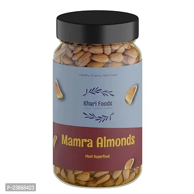 Khari Foods Premium Mamra Giri Almonds, Badam Dry Fruits, Healthy Snacks, High Oil Content, No Mixing / Adulteration (100)