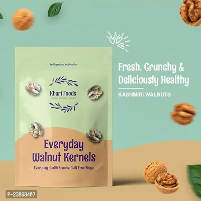 Khari Foods Premium Kashmiri Walnut Kernels, Akhrot Giri Dry Fruits, Rich in Antioxidants, Gut Health Healthy Snacks (200g)