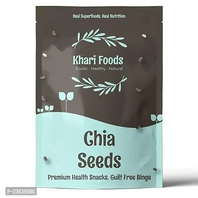Khari Foods Chia Seeds For Weight Loss | Rich in Omega 3 Fats  Fibre | Healthy Snacks for Guilt Free Binge (Chia Seeds 200g)-thumb0