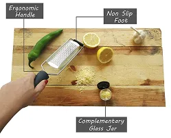 we3 Cheese Grater - Lemon Zester Grater - Stainless Steel Hand Grater for Kitchen - Easy for Parmesan Citrus Ginger Cheese Chocolate Lemon - Black-thumb4