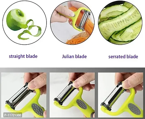 we3 3 in 1 Julienne Vegetable Peeler Carrot Potato Peeler Stainless Steel Fruit Peeler Potato Cabbage Cutter Vegetable Grater Kitchen Gadget-thumb3