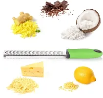 we3 Lemon Zester & Cheese Grater Dishwasher Safe Heavy-Duty Stainless Steel Blade for Extra-Fine Flakes Hard & Soft Cheeses,Veggies,Fruits,Roots,Spices,Chocolates. (Green)-thumb4