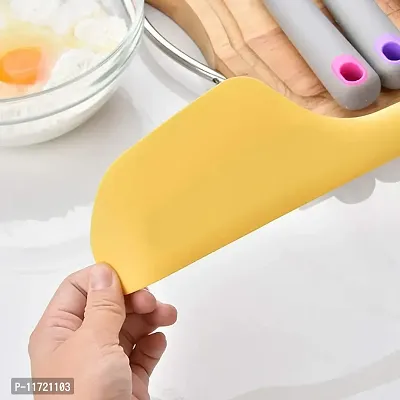 we3 Omelette Spatula Kitchen Omelet Turner Silicone Non-Stick Omelette Scraper Silicone Pigment Scraper with Non Slip Grip for Kitchen Omelet Pancake-thumb5