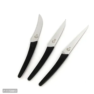 we3 Carving Knifes for Fruits and Vegetables Paring Knives with Stainless Steel Blades Ultra Sharp Kitchen Knife Set of 3