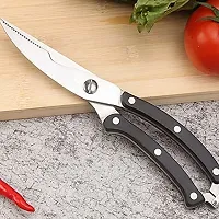 we3 Poultry Shears, Premium Anti-rust Heavy Duty Kitchen Scissors Multipurpose All Metal Professional Kitchen Cutter for Turkey Bone Meat Beaf-Spring Loaded-thumb2